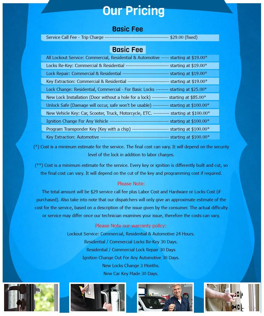 Vancouver Affordable Locksmith, Vancouver, WA 360-667-3238 - Pricelist